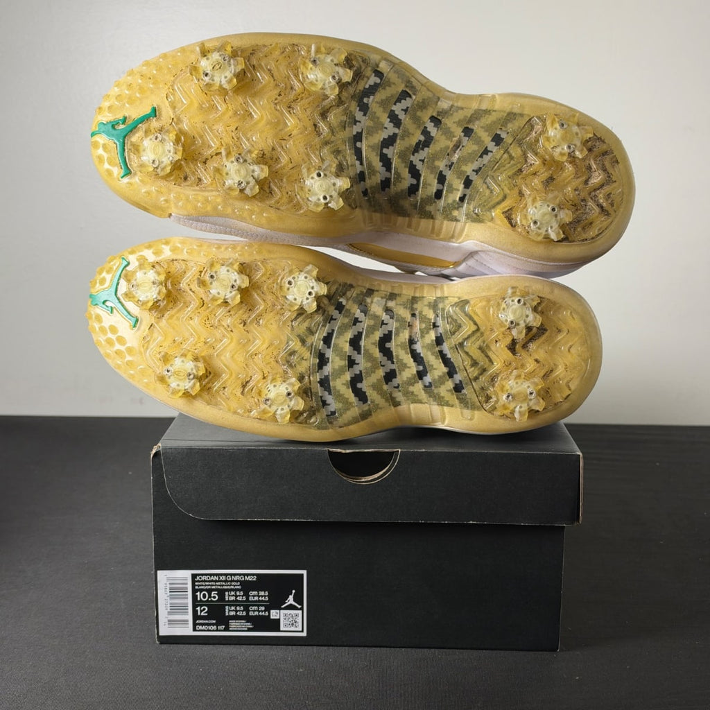 Jordan 12 Golf Metallic Gold (Size 10.5) - aux