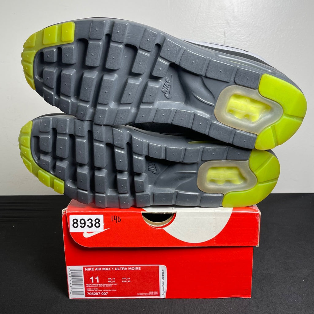 Nike Air Max 1 Ultra Moire Wolf Grey Volt (Size 11) - Image 5