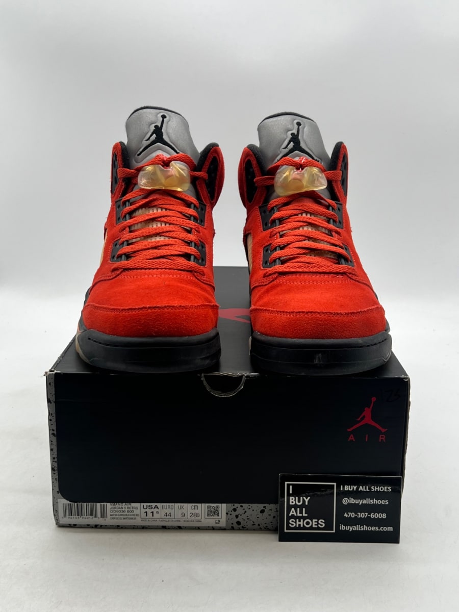 Jordan 5 Retro Dunk on Mars (Women's) 11.5W (Lightly Worn Pre-Owned) - Image 2