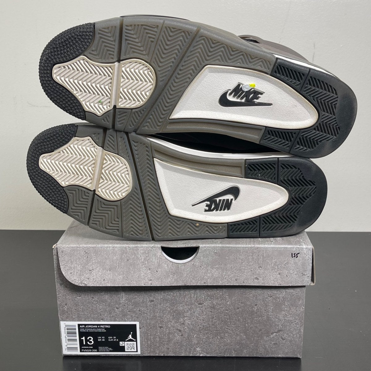 Jordan 4 Retro Cave Stone 13 (Moderately Worn Pre-Owned)JordanCave Stone/Black/Moon Particle - Image 5