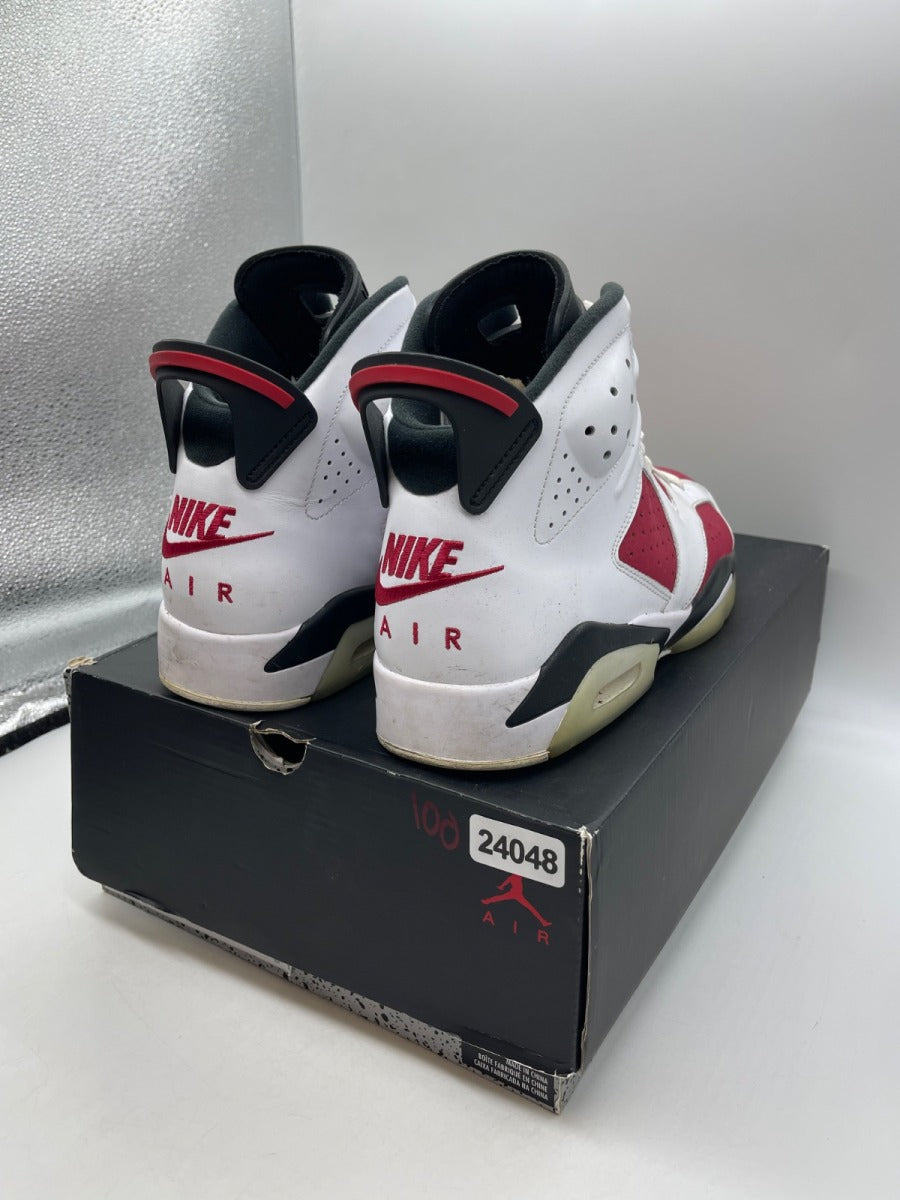 Jordan 6 Retro Carmine (2021) 13 (Moderately Worn Pre-Owned)JordanWhite/Black-Carmine - Image 4