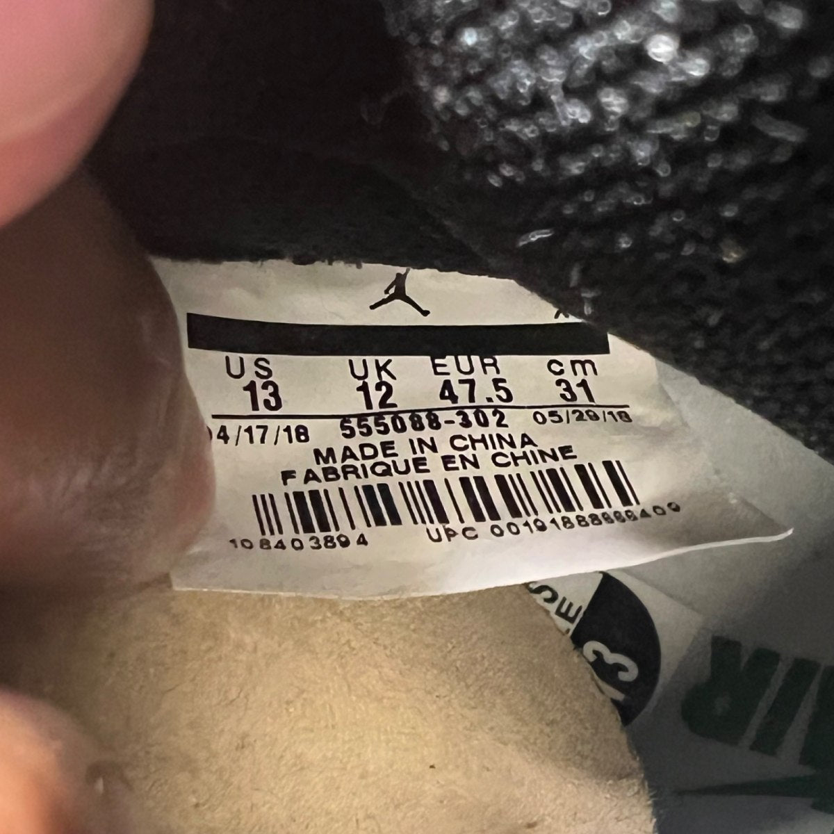 Jordan 1 Retro High Pine Green 13 (Lightly Worn Pre-Owned)JordanPine Green/Sail-Black - Image 7