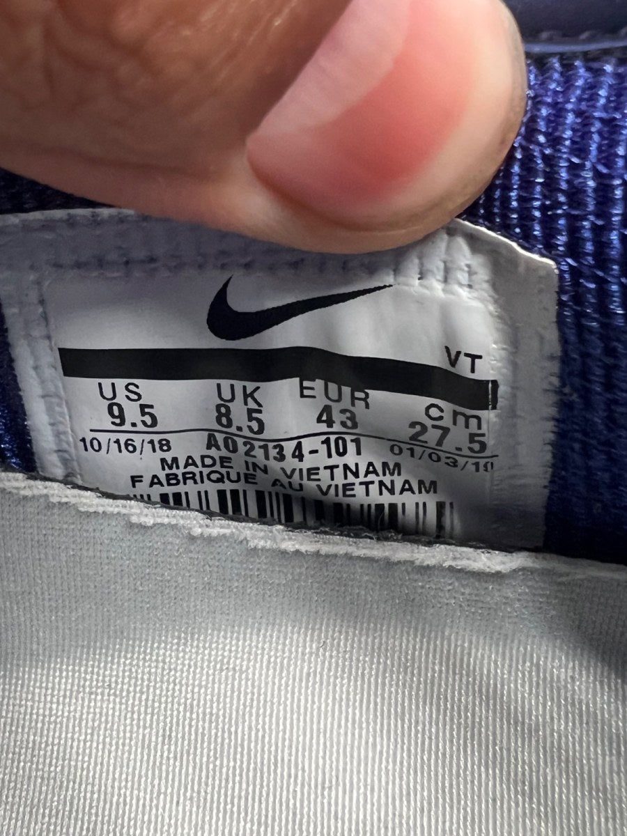 Nike Air Force 1 '07 White Midnight Navy (2024) 9 (Lightly Worn Pre-Owned) - Image 9