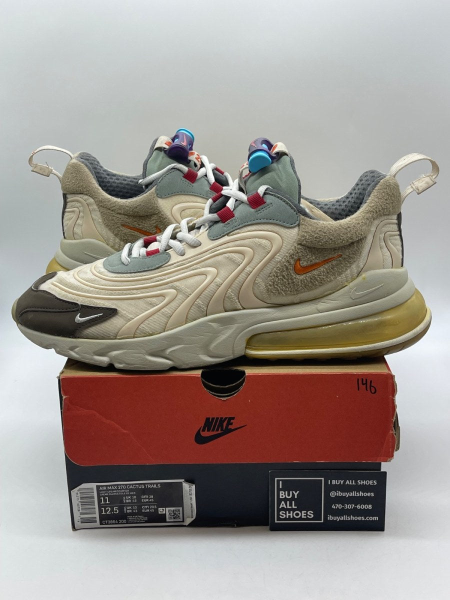 Nike Air Max 270 React ENG Travis Scott Cactus Trails 11 (Moderately Worn Pre-Owned) - Image 1