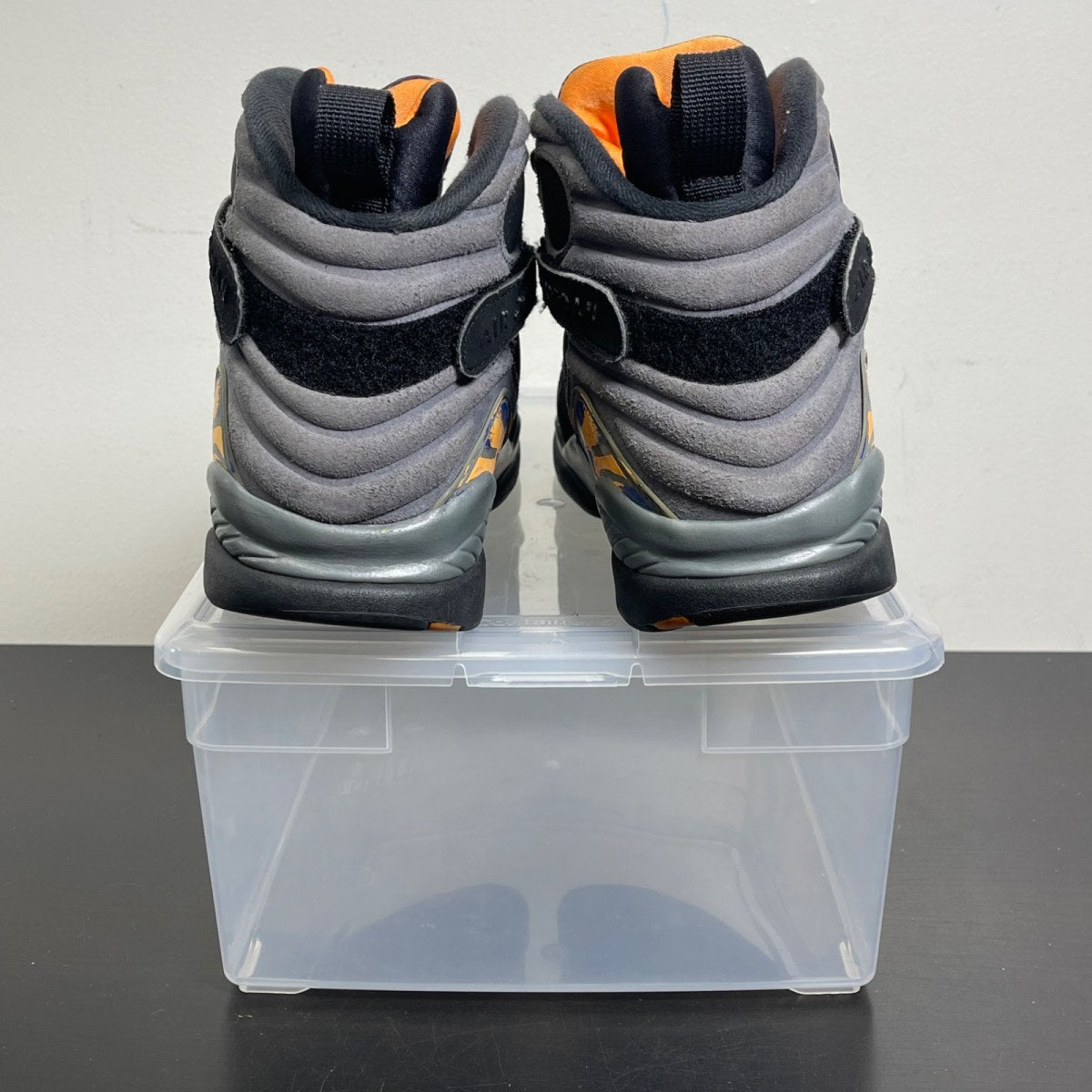 Jordan 8 Retro Phoenix Suns 12 (Moderately Worn Pre-Owned)JordanBlack/Bright Citrus-Cool Grey-Deep Royal Blue - Image 4