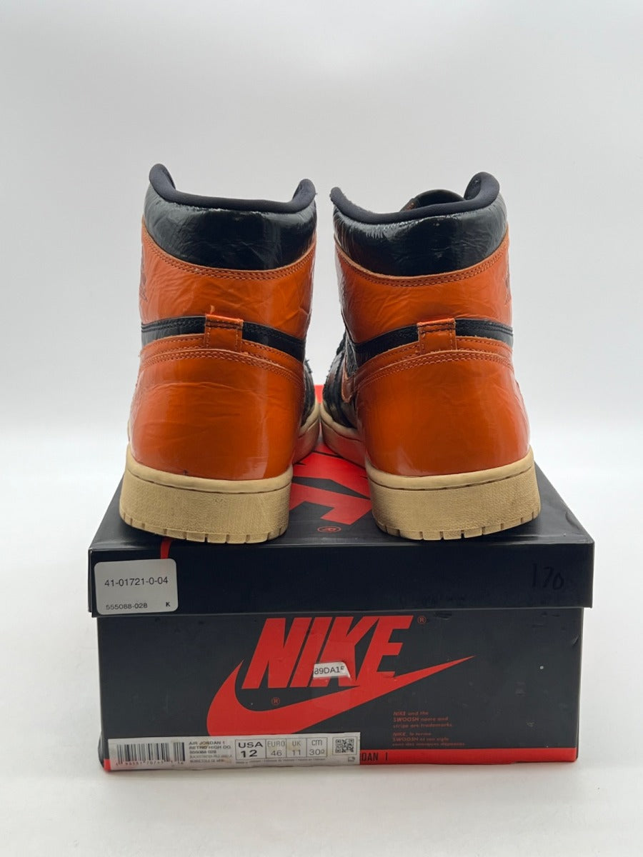 Jordan 1 Retro High Shattered Backboard 3.0 12 (Moderately Worn Pre-Owned)JordanBlack/Pale Vanilla-Starfish - Image 6