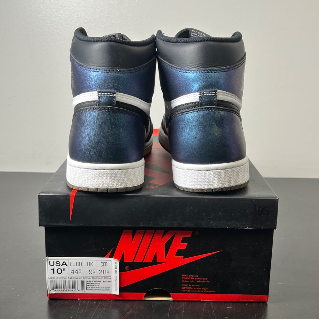 Jordan 1 Retro All-Star Chameleon (2017) 10.5 (Lightly Worn Pre-Owned)JordanBlack/Black-Metallic Silver-White - Image 5