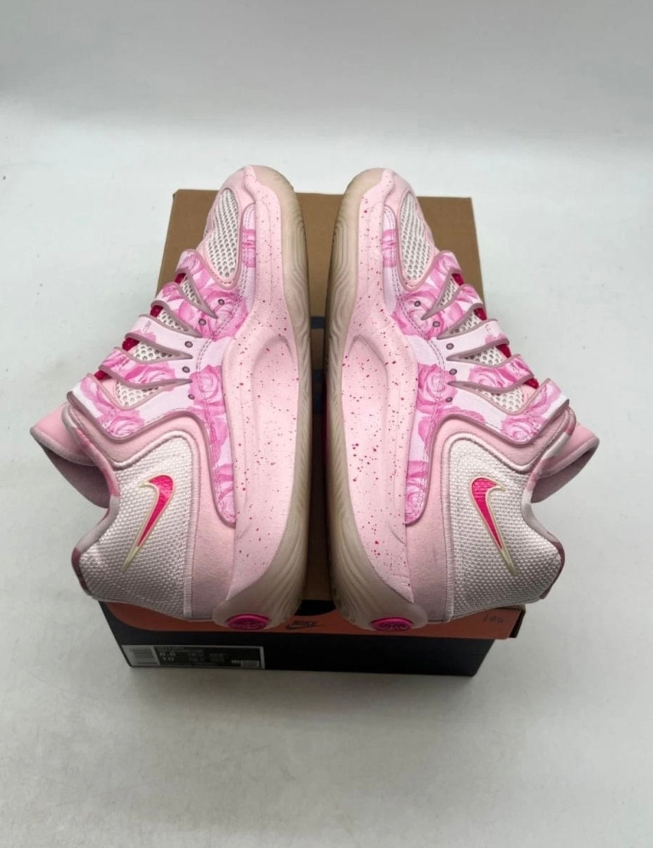 Nike KD 18 Aunt Pearl 8.5 (Moderately Worn Pre-Owned)NikePearl Pink/Laser Fuchsia/Tulip Pink/Playful Pink/Pink Foam/Glacier Blue - Image 7
