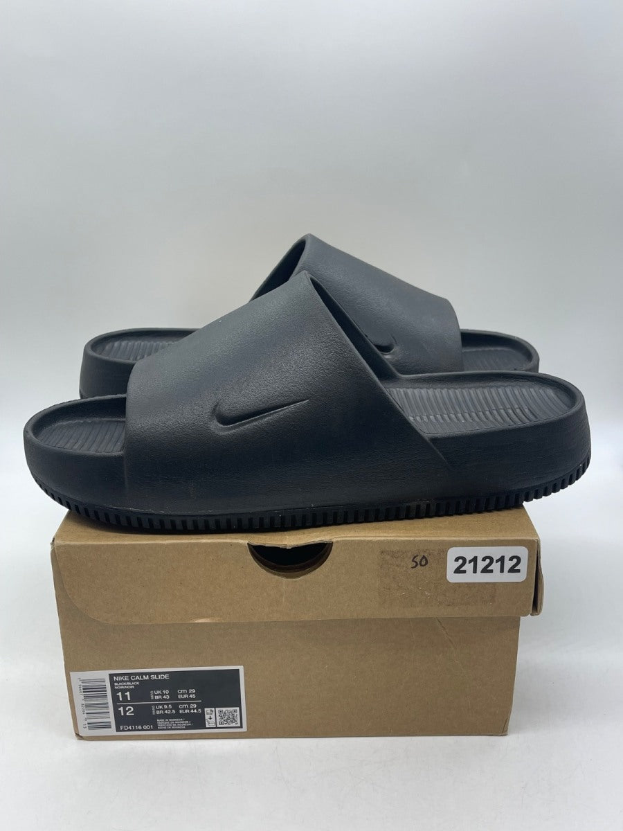 Nike Calm Slide Black 11 (Moderately Worn Pre-Owned) - Image 1
