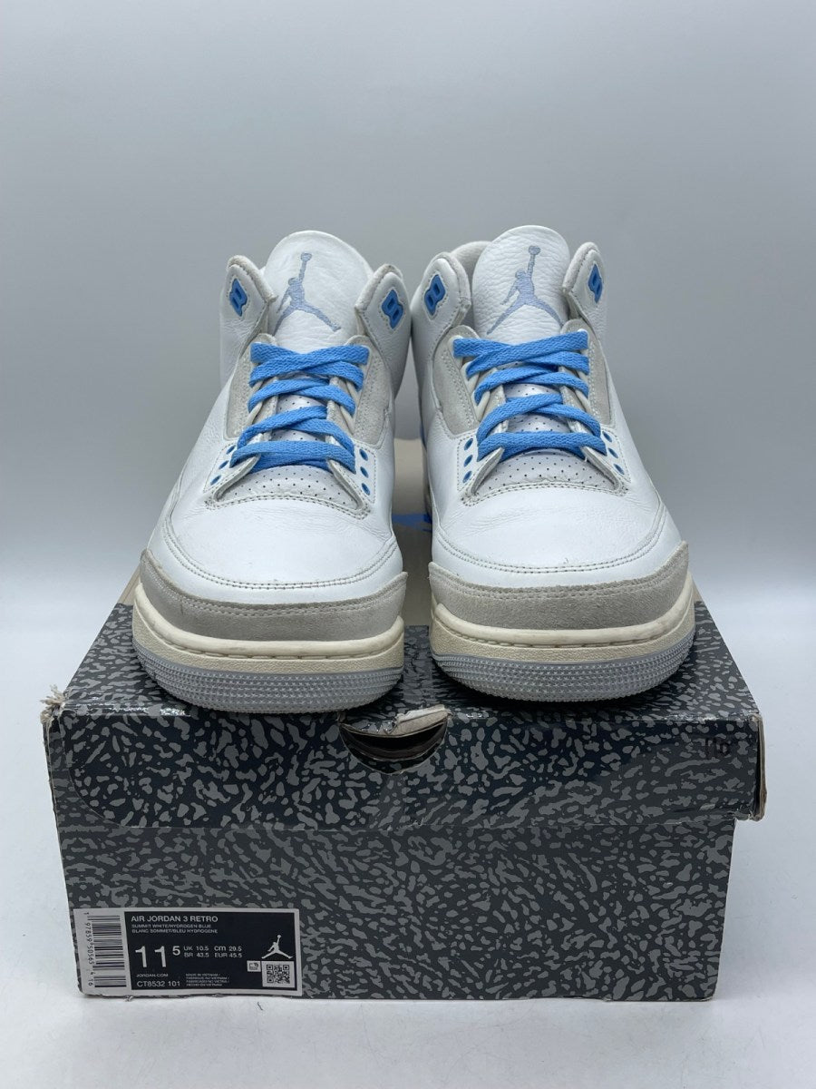 Jordan 3 Retro Lucky Shorts 11.5 (Moderately Worn Pre-Owned)JordanSummit White/Hydrogen Blue-Legend Blue-Photon Dust-Pure Platinum-Sail - Image 2