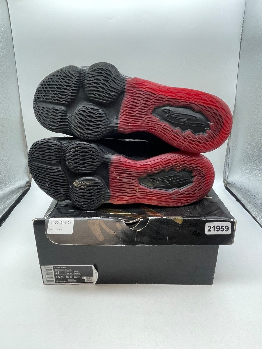 Nike LeBron 17 Infrared 13 (Moderately Worn Pre-Owned)NikeBlack/University Red-White - Image 7