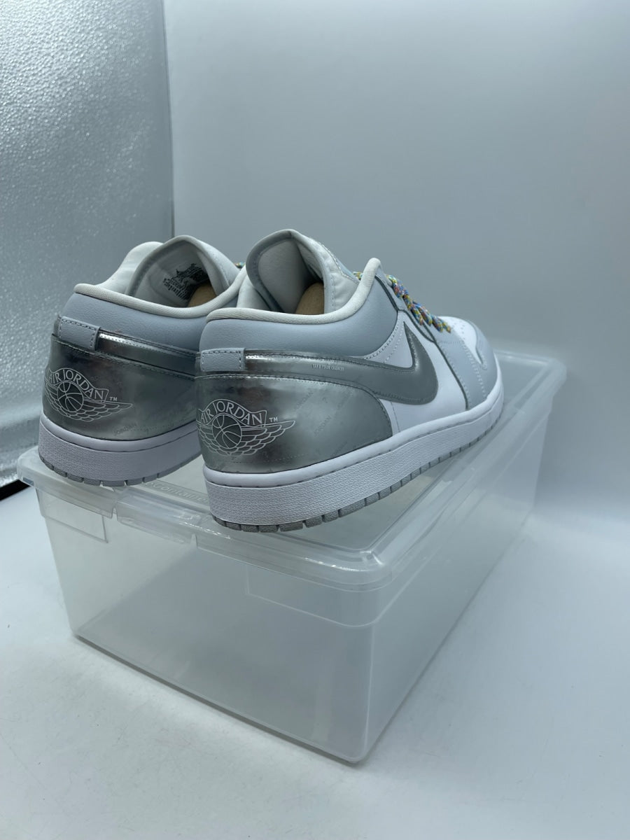 Jordan 1 Low SE Tear Away Silver 11.5 (Moderately Worn Pre-Owned)JordanWhite/Metallic Silver-White-Pure Platinum - Image 5