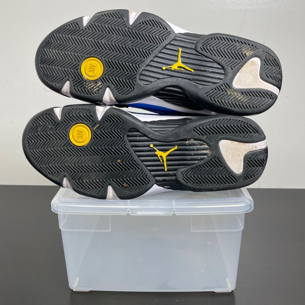 Jordan 14 Retro Laney (2023) 11.5 (Moderately Worn Pre-Owned)JordanVarsity Royal/Black-Varsity Maize-White - Image 6
