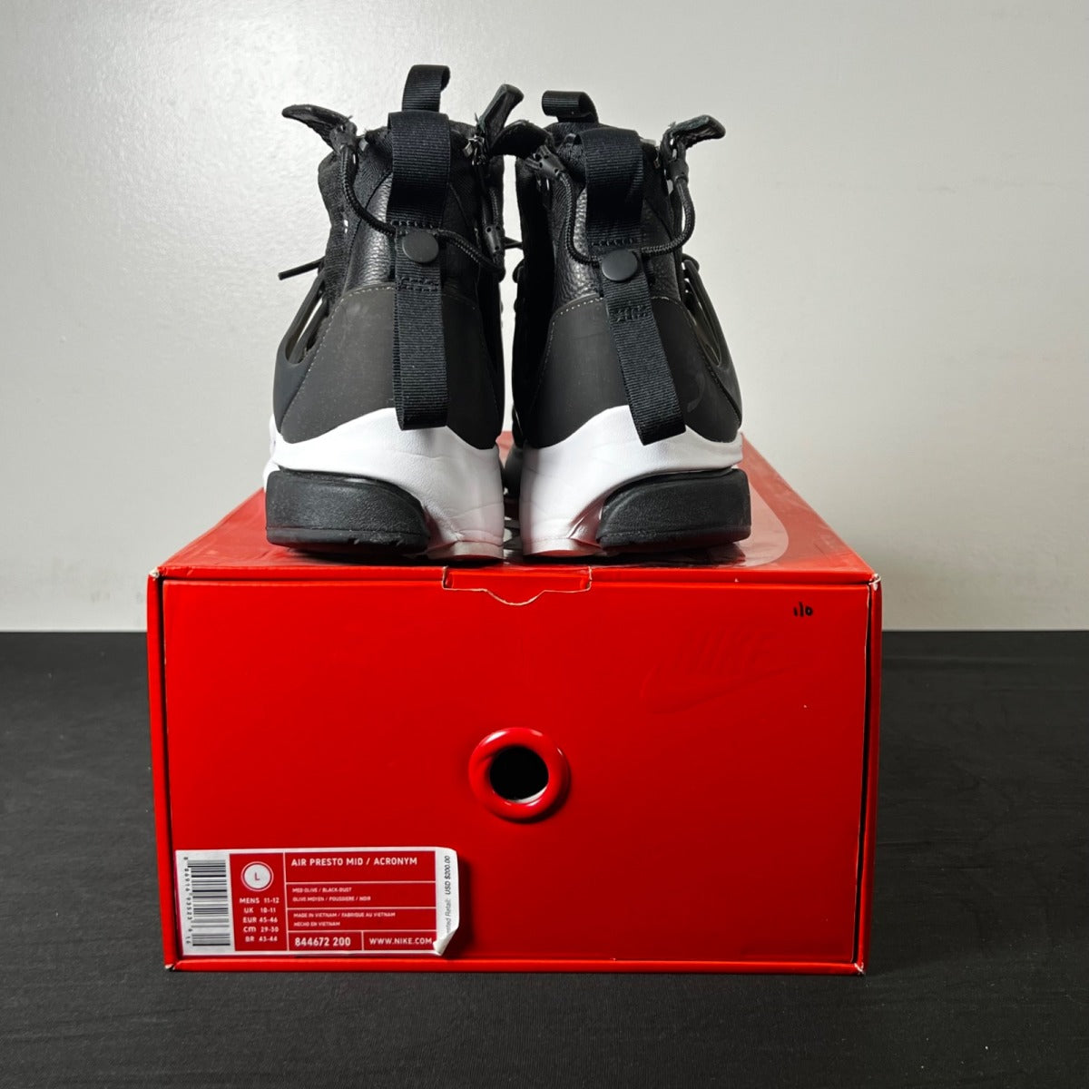 Nike Air Presto Acronym Olive 11-12/L (Lightly Worn Pre-Owned)NikeMedium Olive/Dust-Black - Image 5