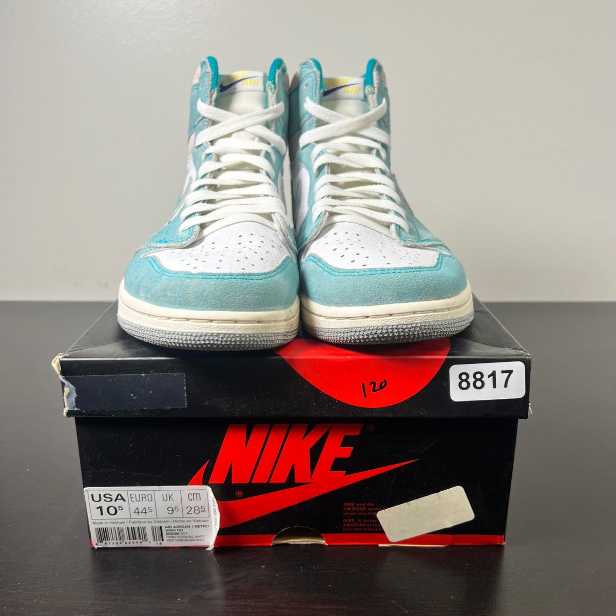 Jordan 1 Retro High Turbo Green (Size 10.5) Moderately Worn - Image 4