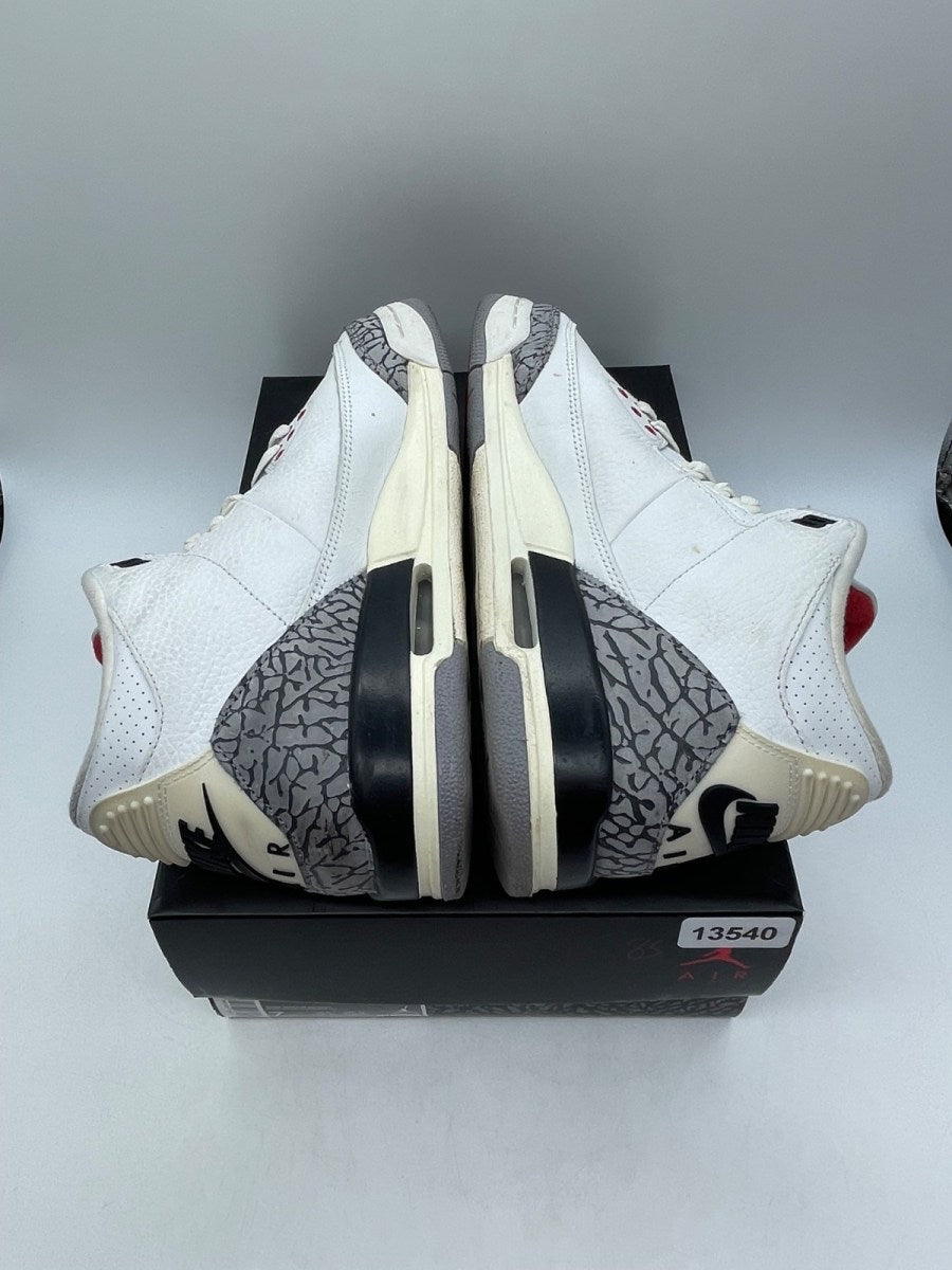Jordan 3 Retro White Cement Reimagined (GS) 7Y (Moderately Worn Pre-Owned)JordanSummit White/Fire Red/Black/Cement Grey - Image 6