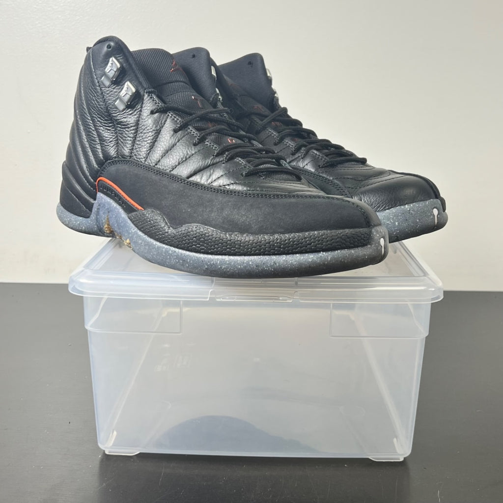 Jordan 12 Retro Utility 11 (Moderately Worn Pre-Owned)JordanBlack/Black-Bright Crimson-White - Image 1