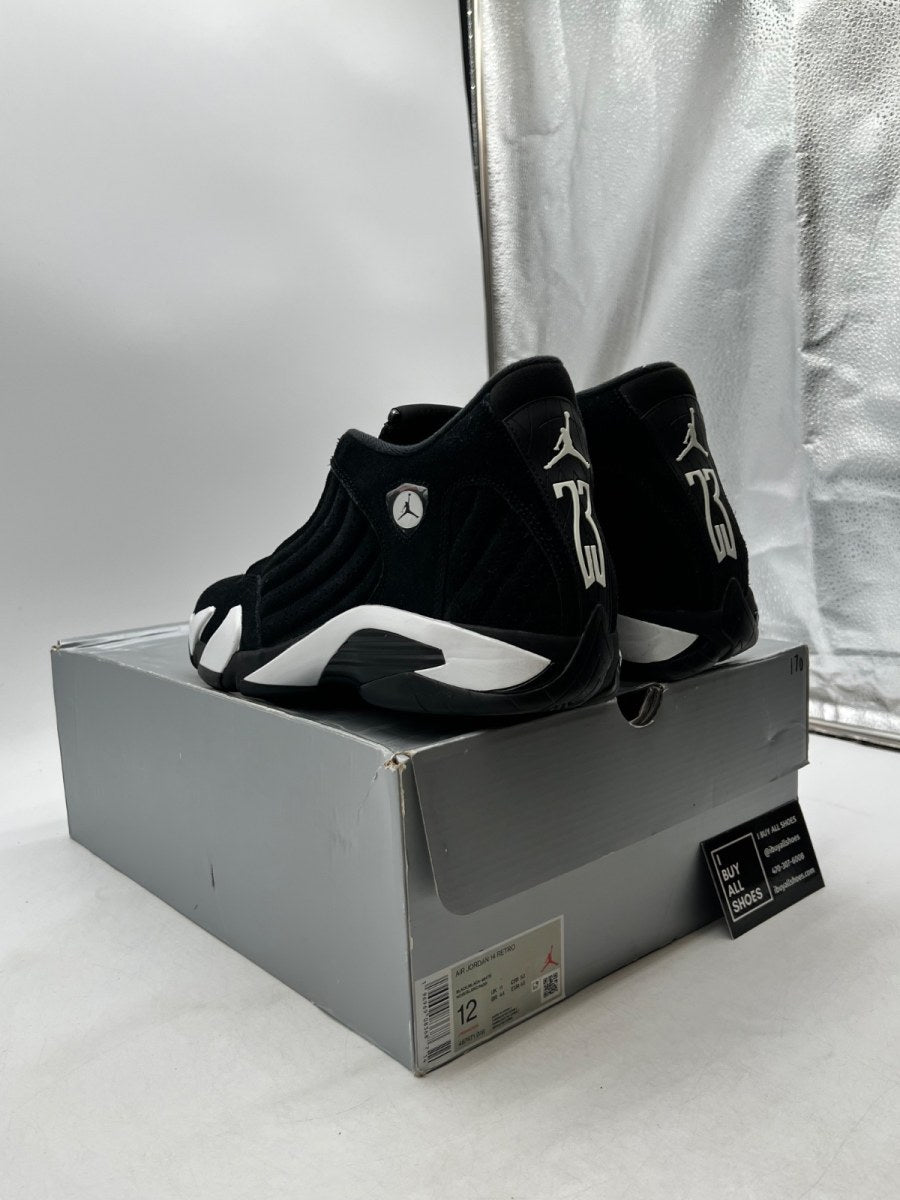 Jordan 14 Retro Black White 12 (Lightly Worn Pre-Owned) - Image 4