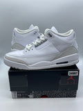 Jordan 3 Retro Pure Money (2025) 13 (Moderately Worn Pre-Owned)JordanWhite/White/Metallic Silver - Image 1