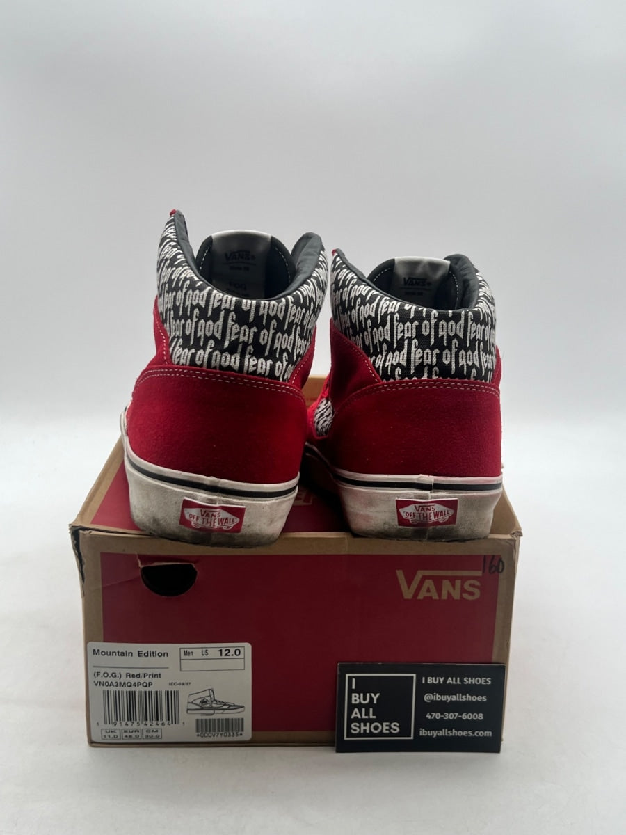 Vans Mountain Edition Fear of God Red 12 (Moderately Worn Pre-Owned) - Image 3