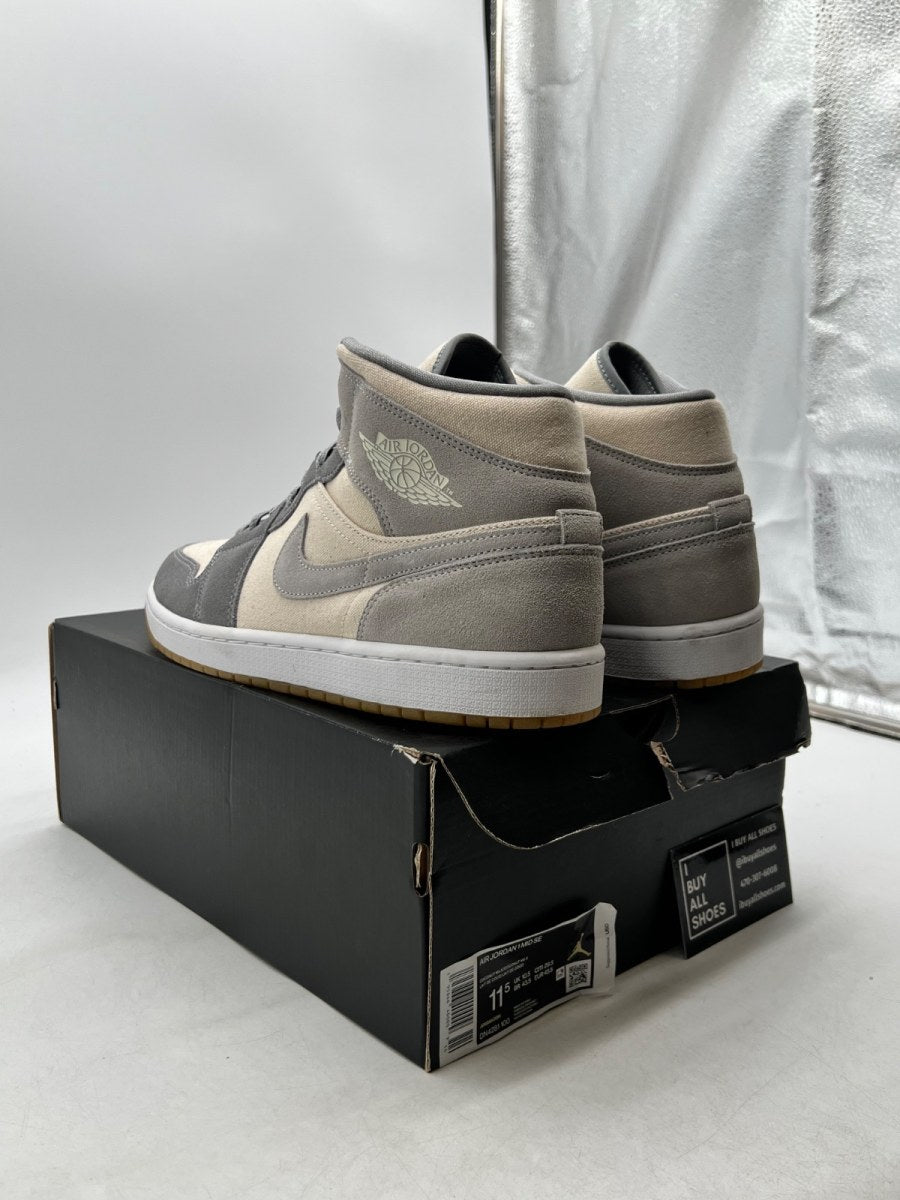 Jordan 1 Mid SE Coconut Milk Particle Grey 11.5 (Lightly Worn Pre-Owned)