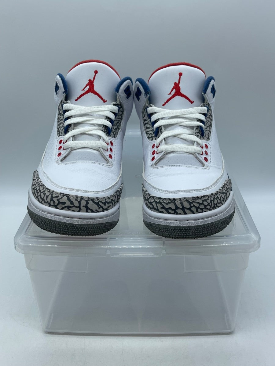 Jordan 3 Retro True Blue (2016) 8 (Moderately Worn Pre-Owned)JordanWhite/True Blue-Varsity Red - Image 2
