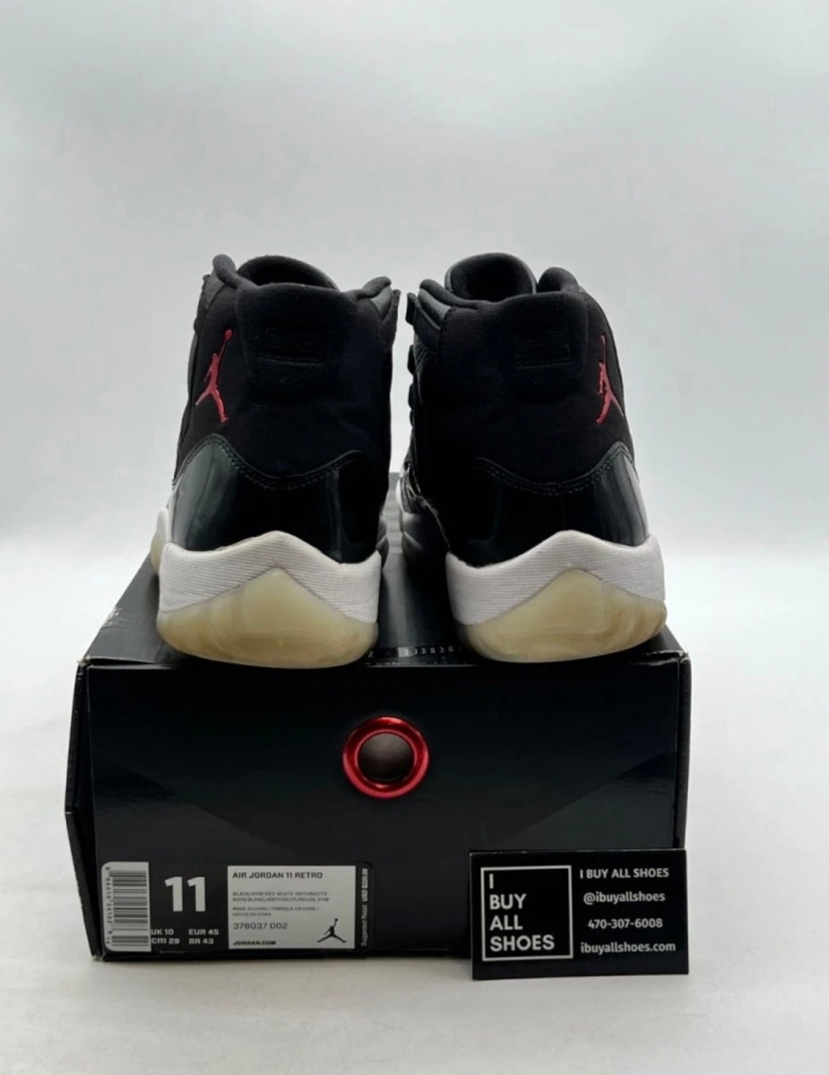 Jordan 11 Retro 72-10 11 (Lightly Worn Pre-Owned)JordanBlack/Gym Red-White-Anthracite - Image 3