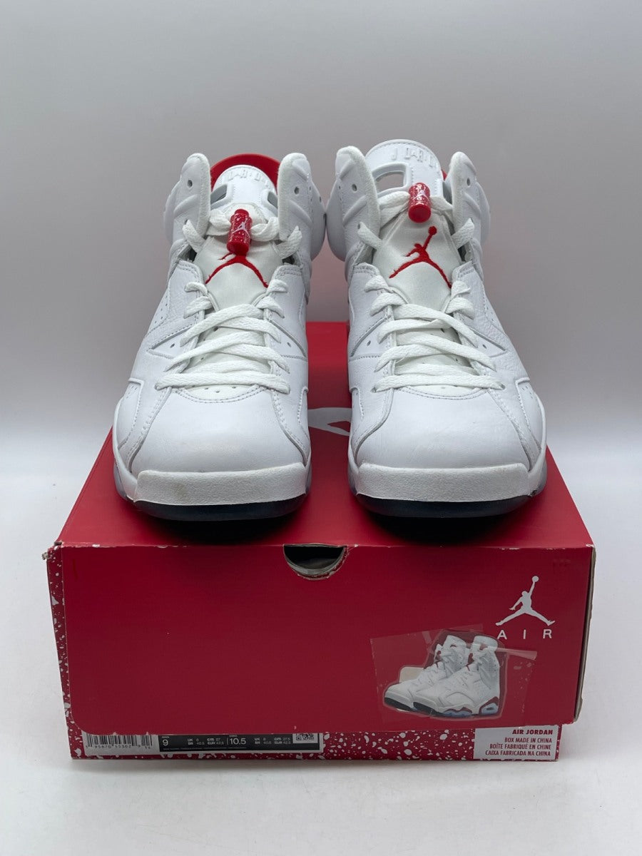 Jordan 6 Retro Red Oreo 9 (Moderately Worn Pre-Owned)JordanWhite/University Red-Black - Image 2