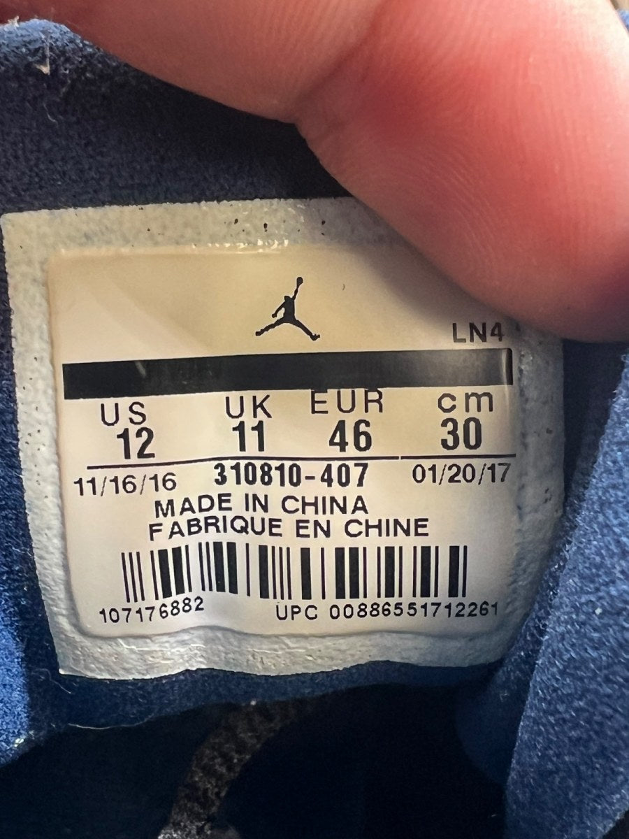 Jordan 13 Retro Low Brave Blue 12 (Heavily Worn Pre-Owned)JordanBrave Blue/Metallic Silver-Black - Image 6