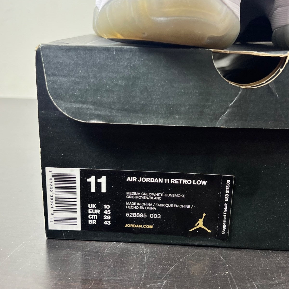 Jordan 11 Retro Low Cool Grey 11 (Lightly Worn Pre-Owned)JordanMedium Grey/White-Gunsmoke - Image 5