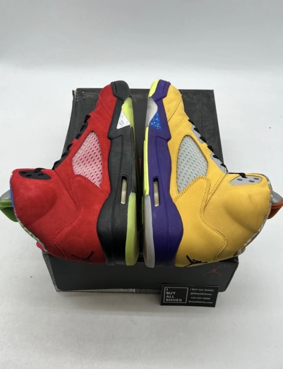 Jordan 5 Retro What The 12 (Lightly Worn Pre-Owned)JordanVarsity Maize/Court Purple-Ghost Green-Solar Orange - Image 9