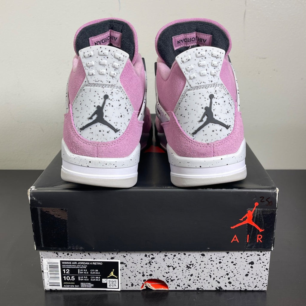 Jordan 4 Retro Orchid (Women's) 12W (Moderately Worn Pre-Owned)JordanOrchid/Neutral Grey-Black-White - Image 4