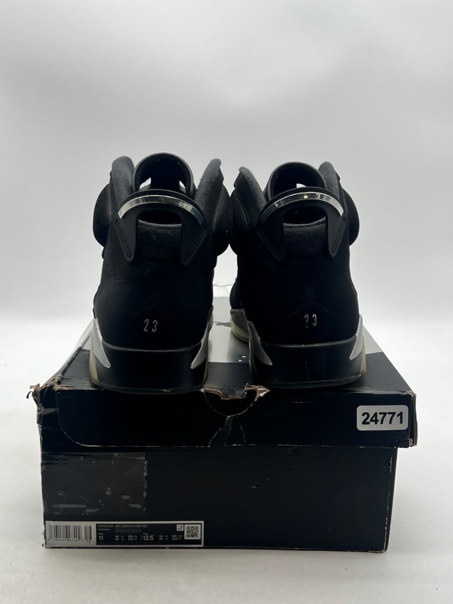 Jordan 6 Retro Chrome 11 (Moderately Worn Pre-Owned)JordanBlack/Black/Metallic Silver - Image 3