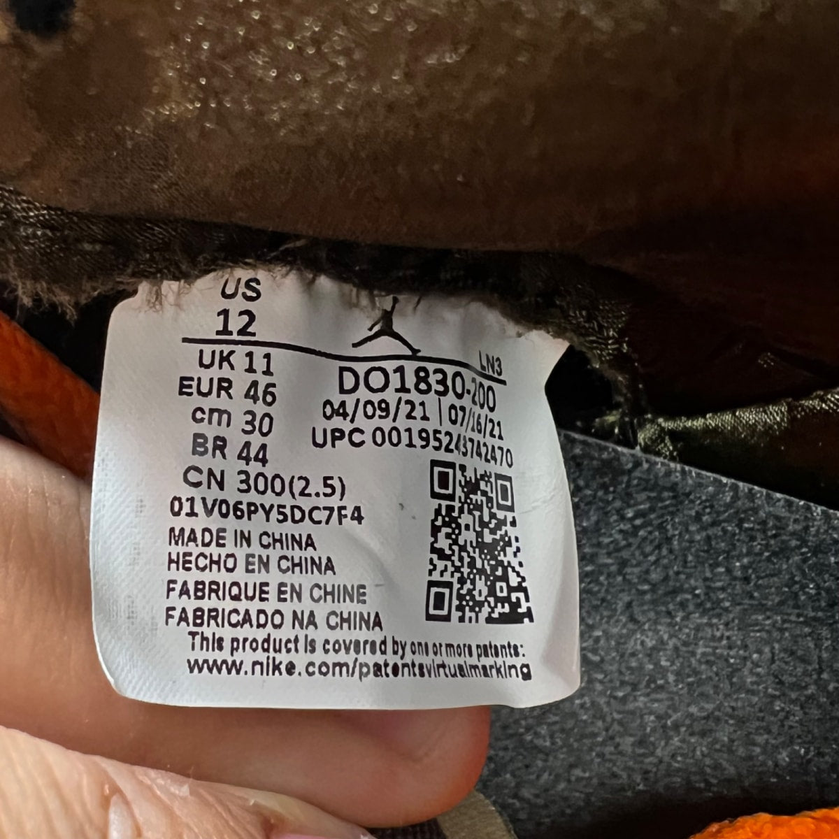 Jordan 3 Retro Patchwork Camo 12 (Lightly Worn Pre-Owned)JordanDark Hazel/Multi-Color - Image 6