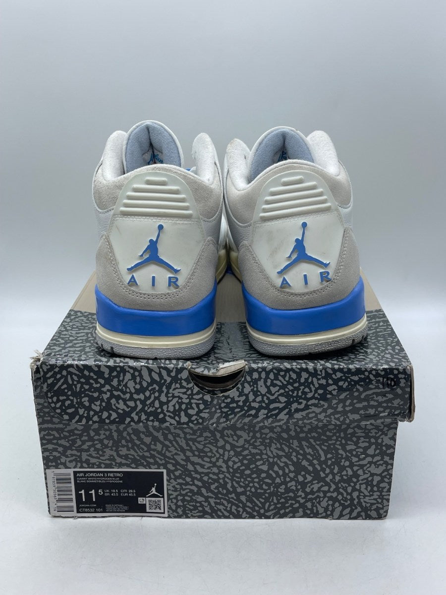 Jordan 3 Retro Lucky Shorts 11.5 (Moderately Worn Pre-Owned)JordanSummit White/Hydrogen Blue-Legend Blue-Photon Dust-Pure Platinum-Sail - Image 3