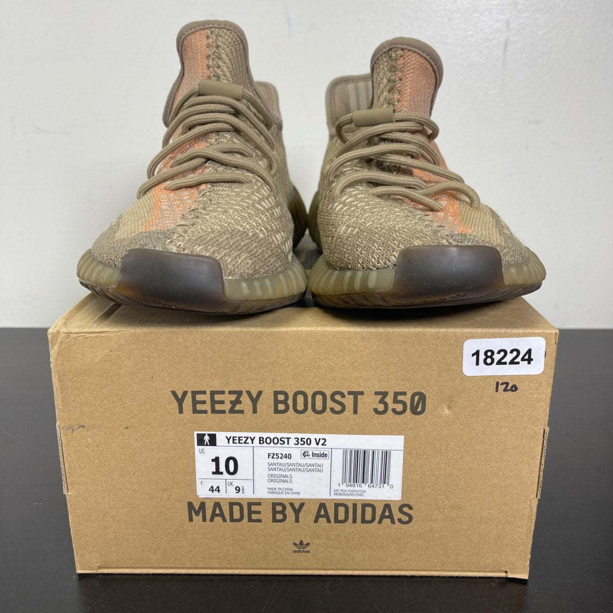 adidas Yeezy Boost 350 V2 Sand Taupe 10 (Moderately Worn Pre-Owned)adidasSand Taupe/Sand Taupe/Sand Taupe - Image 2