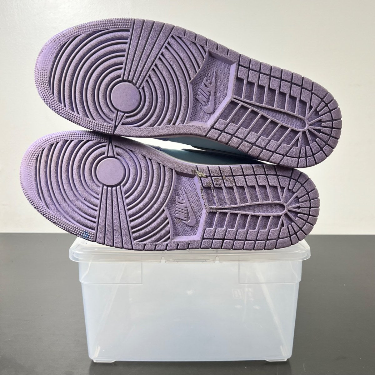 Jordan 1 Mid Purple Aqua 10.5 (Lightly Worn Pre-Owned)JordanPurple/Aqua-White - Image 5
