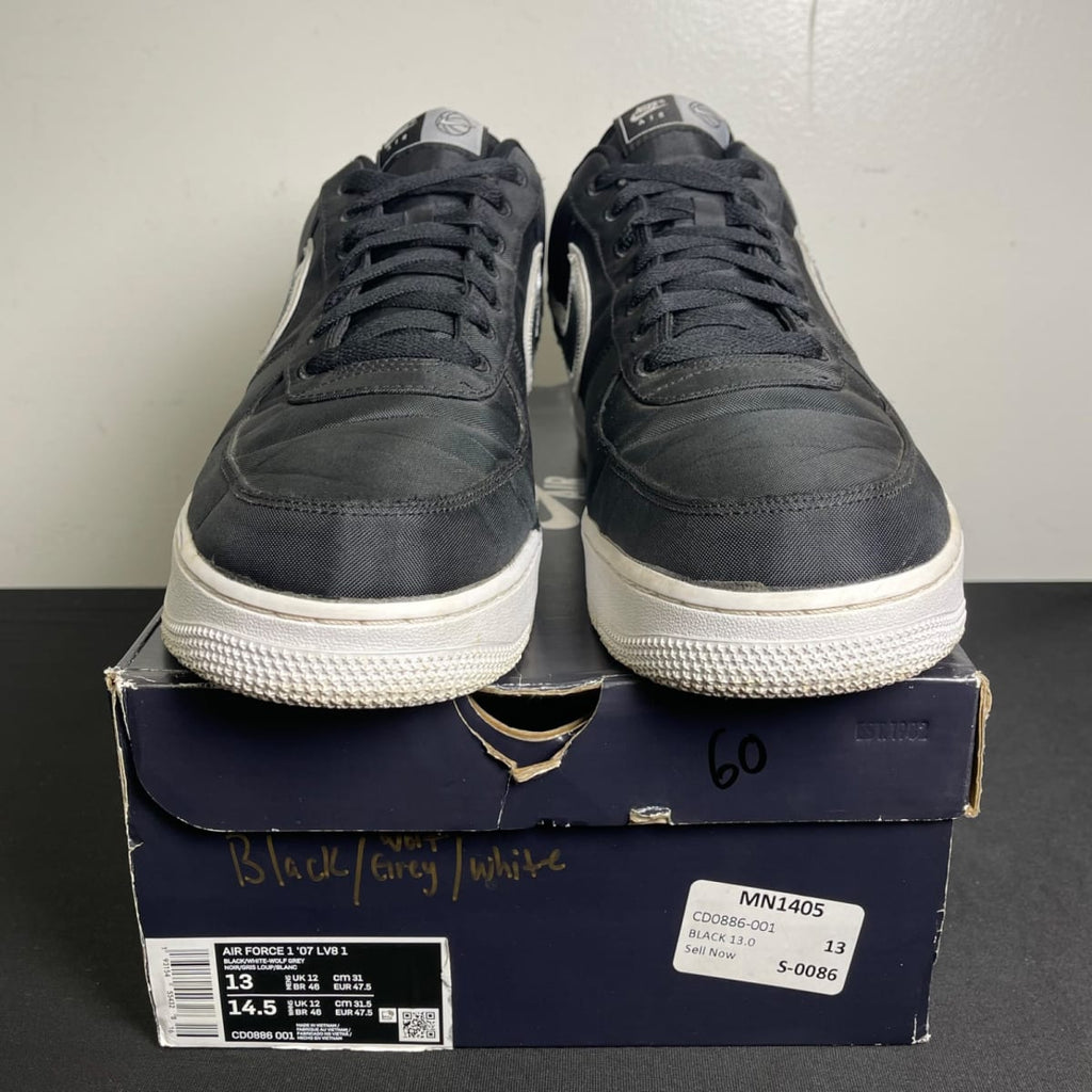Nike Air Force 1 Low Reverse Stitch Black (Size 13) - aux