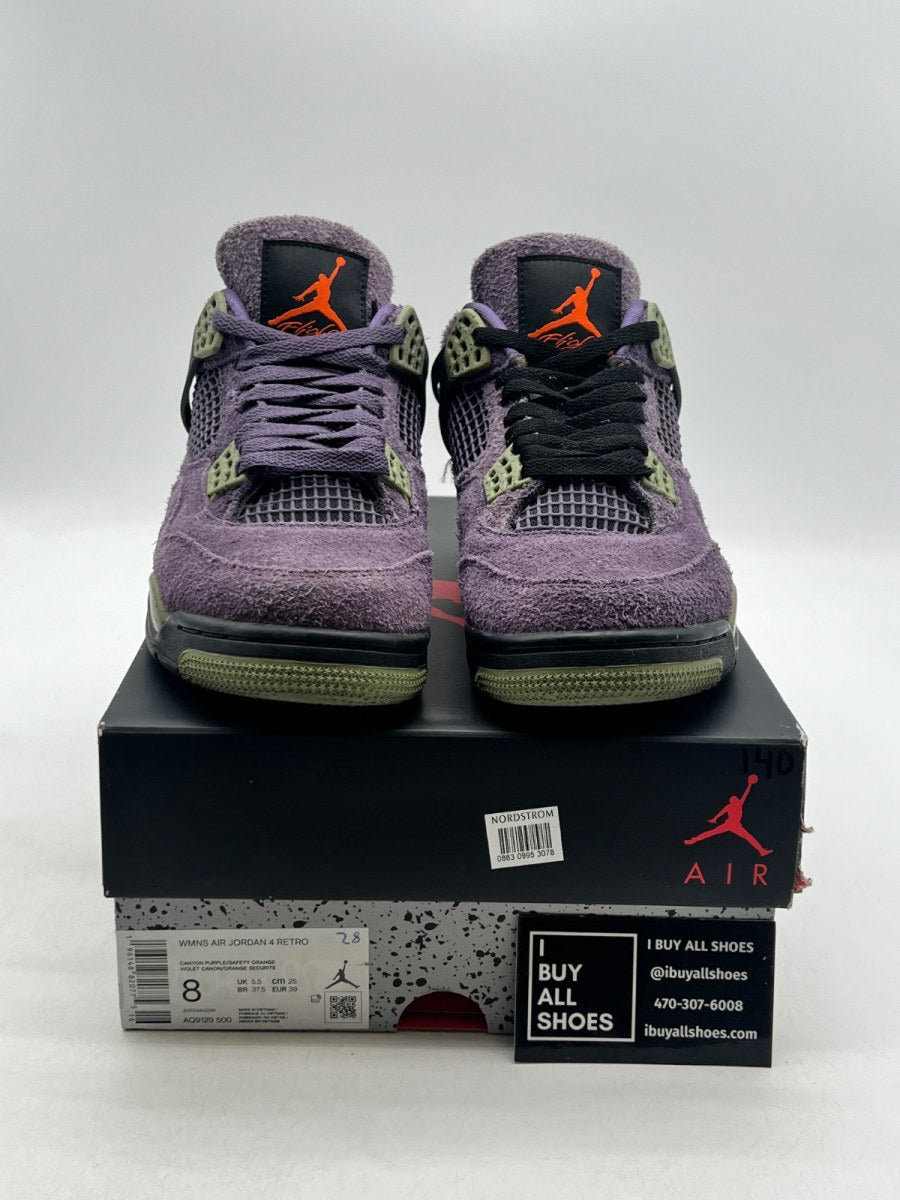 Jordan 4 Retro Canyon Purple (Women's) 8W (Lightly Worn Pre-Owned) - Image 2