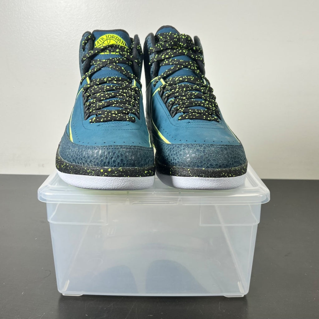Jordan 2 Retro Nightshade 12 (New Pre-Owned)JordanNightshade/Volt Ice-Black-Pure Platinum - Image 2