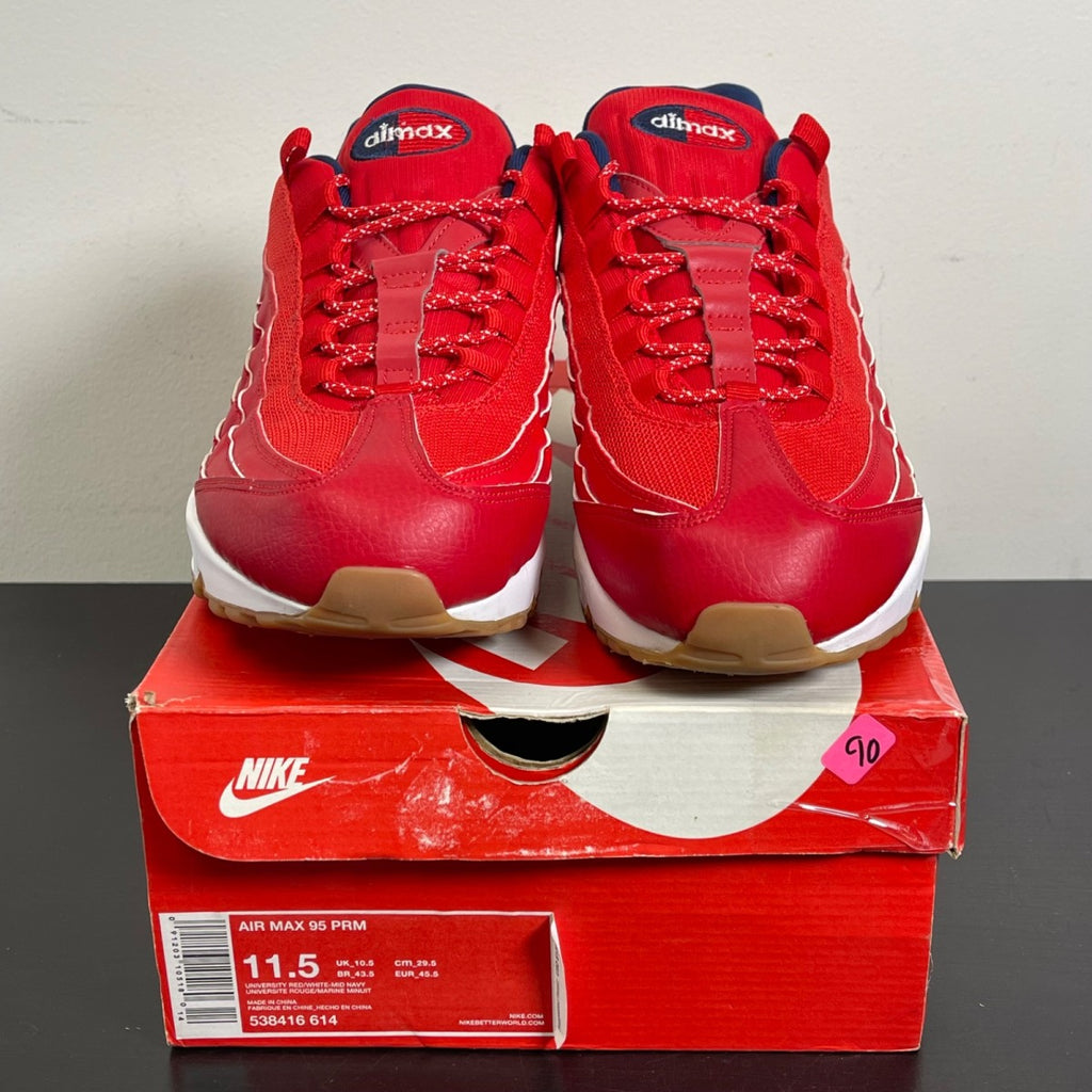 Nike Air Max 95 Independence Day 11.5 (Moderately Worn Pre-Owned)NikeUniversity Red/White-Midnight-Navy - Image 2