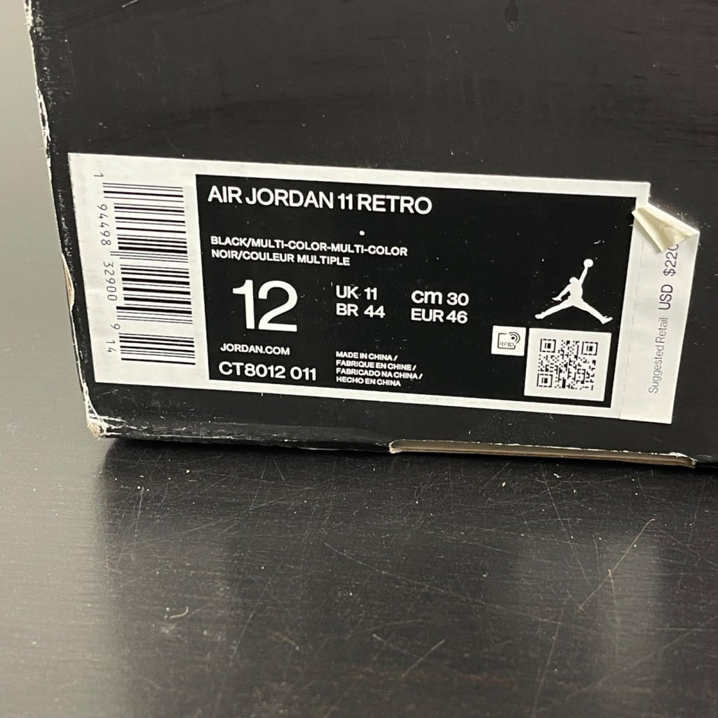 Jordan 11 Retro Jubilee 25th Anniversary 12 (Moderately Worn Pre-Owned)JordanBlack/Multi-Color-White-Multi-Color - Image 7