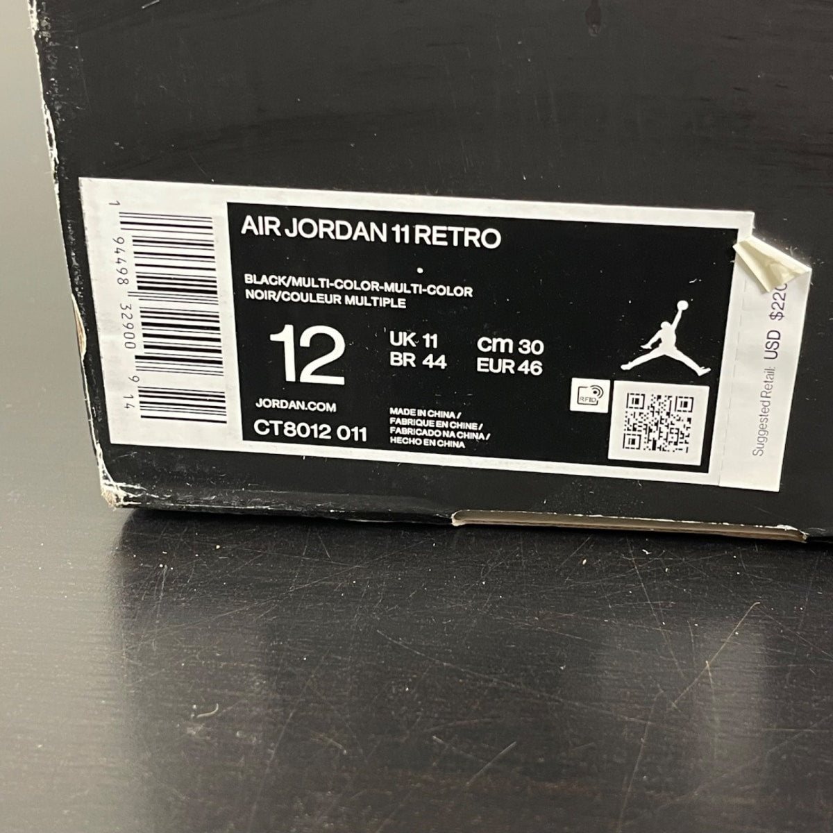Jordan 11 Retro Jubilee 25th Anniversary 12 (Moderately Worn Pre-Owned)JordanBlack/Multi-Color-White-Multi-Color - Image 7
