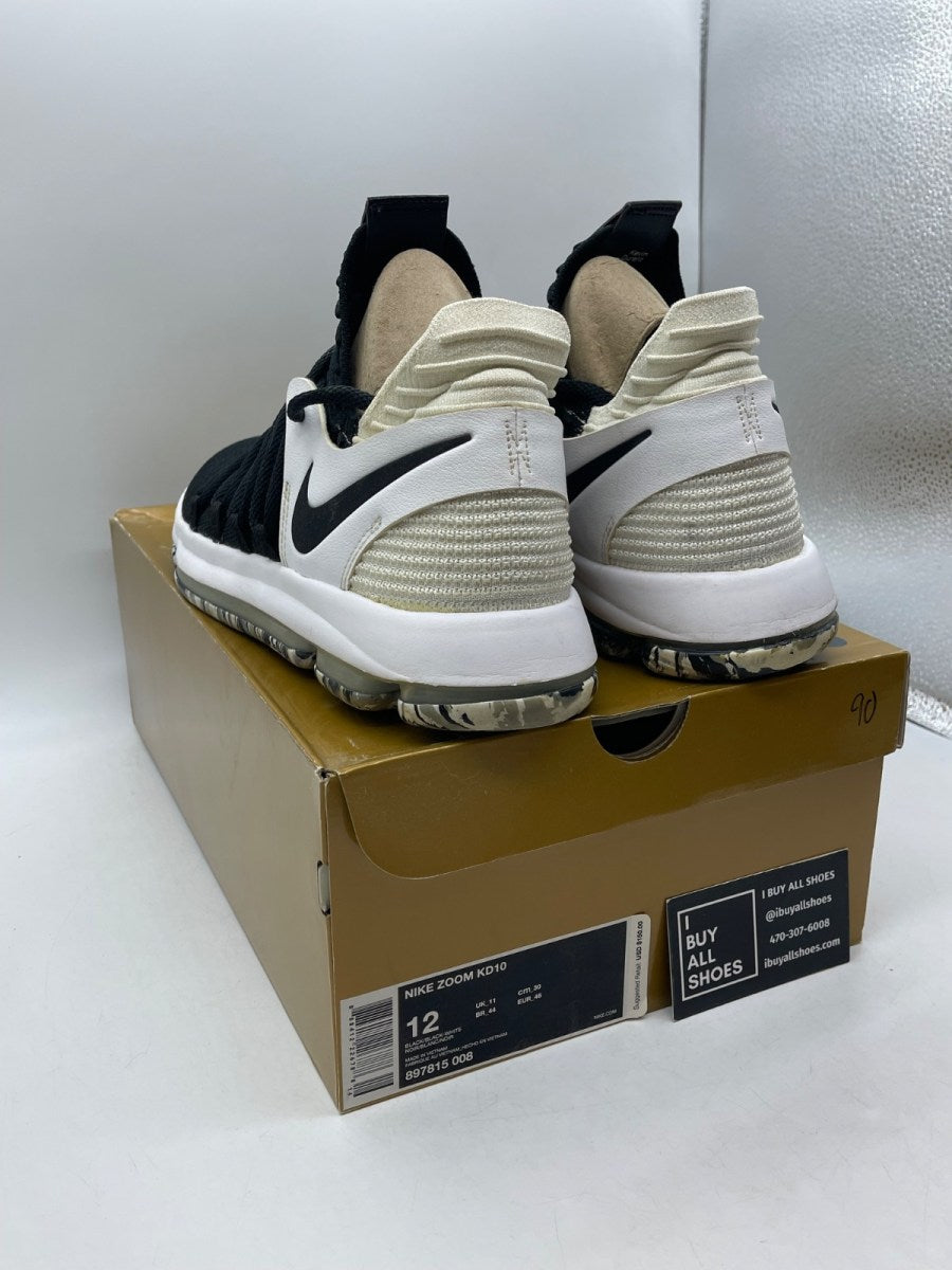 Nike KD 10 Black White 12 (Moderately Worn Pre-Owned) - Image 4