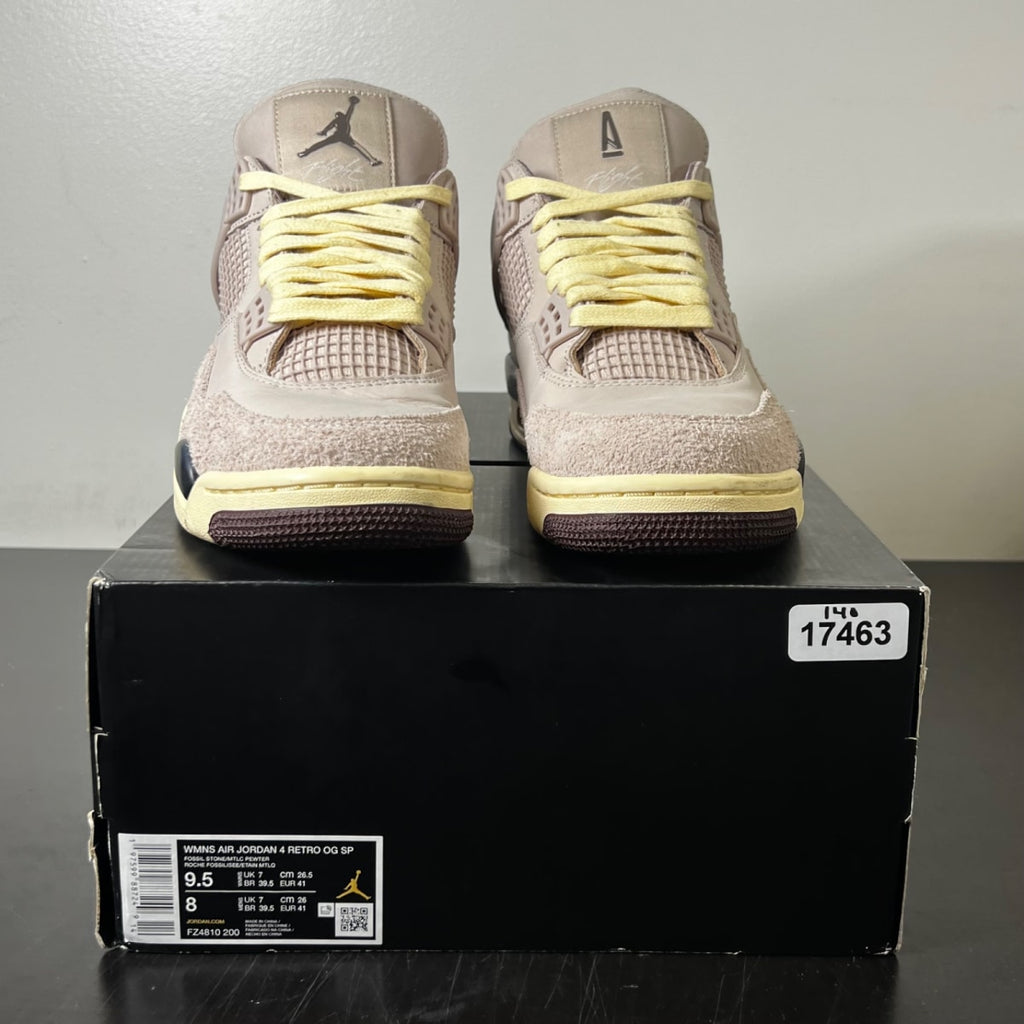 Jordan 4 Retro OG SP A Ma Maniére While You Were Sleeping (Women's) 9.5W (Lightly Worn Pre-Owned)JordanFossil Stone/Metallic Pewter/Burgundy Crush - Image 2