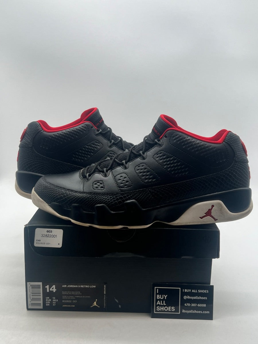 Jordan 9 Retro Low Snakeskin 14 (Moderately Worn Pre-Owned) - Image 1