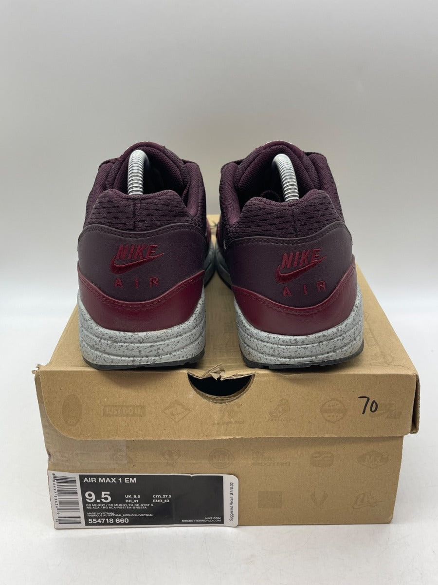 Nike Air Max 1 EM London 9.5 (Moderately Worn Pre-Owned)NikeRedmhgny/Red Mhgny-Team Red-Strt G - Image 3