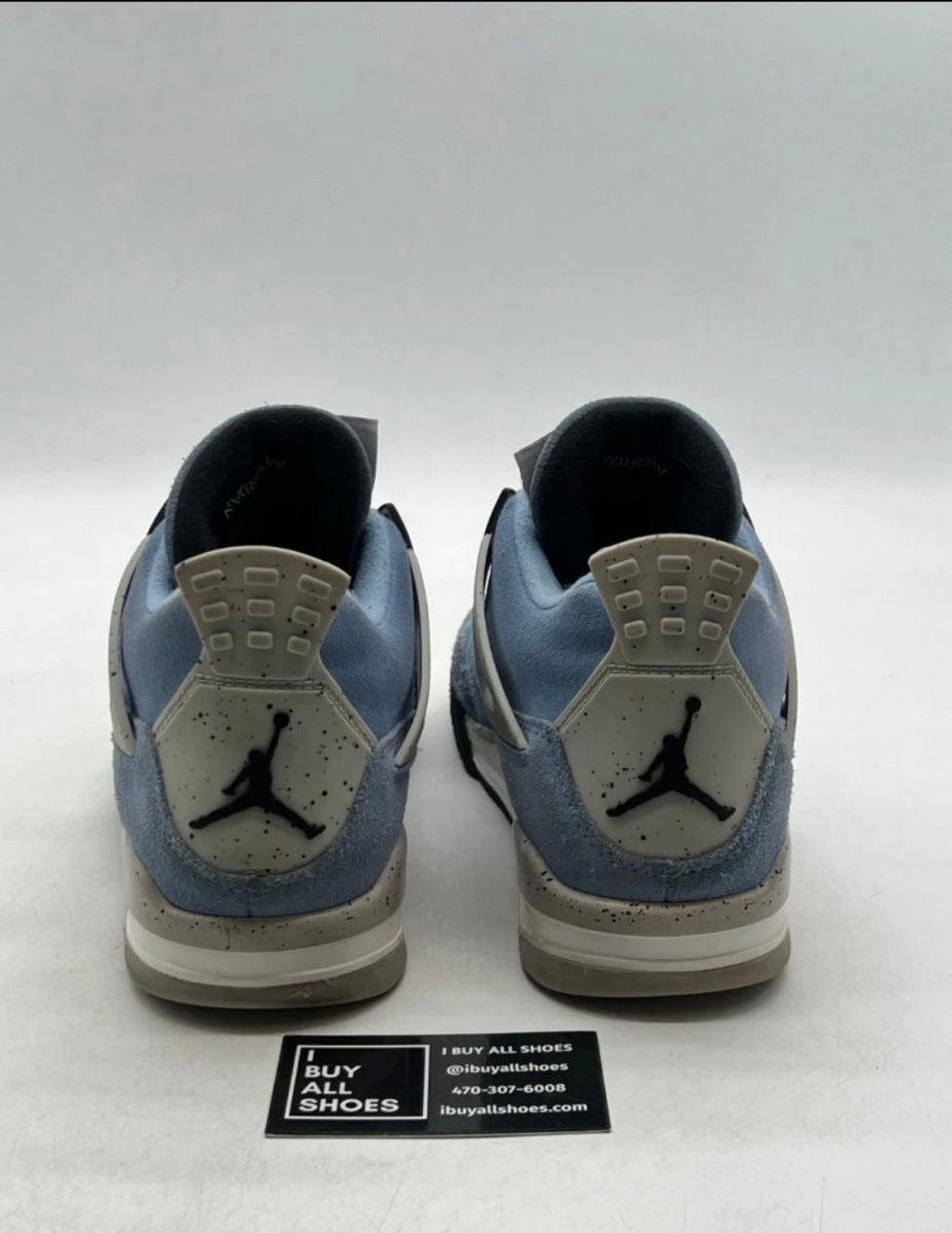 Jordan 4 Retro University Blue 10 (Heavily Worn Pre-Owned)JordanUniversity Blue/Tech Grey-White-Black - Image 3