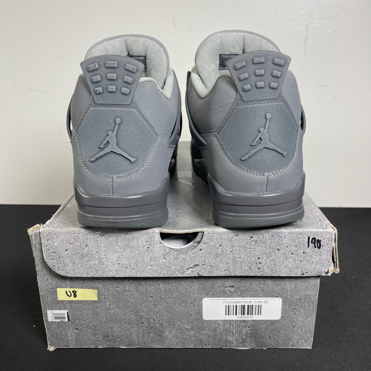 Jordan 4 Retro SE Paris Olympics Wet Cement 12 (Moderately Worn Pre-Owned)JordanSmoke Grey/Iron Grey/Cement Grey/Particle Grey - Image 4