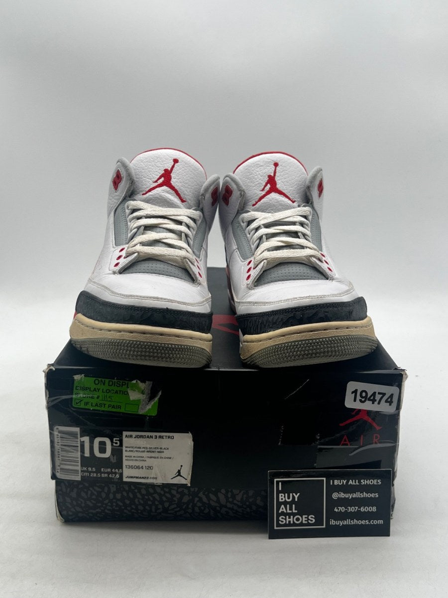 Jordan 3 Retro Fire Red (2013) 10.5 (Heavily Worn Pre-Owned) - Image 2